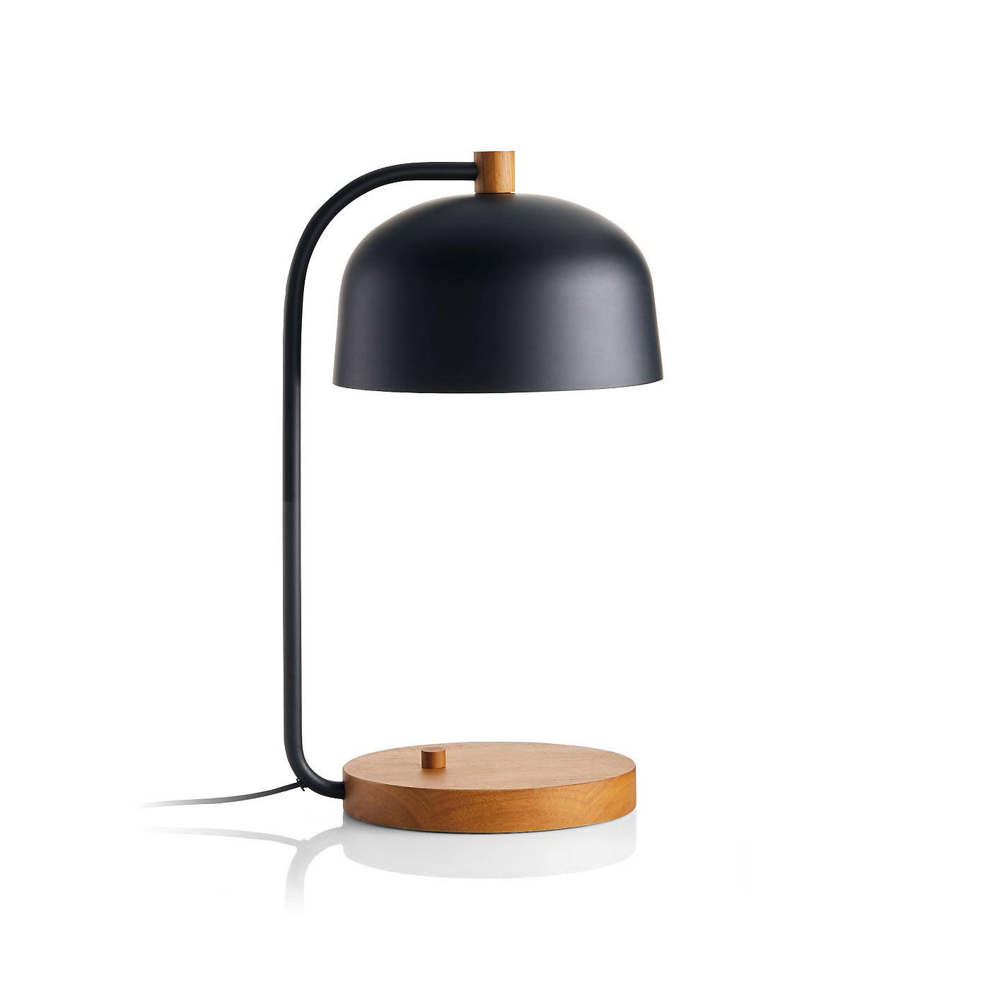 1 Lex Black Dome USB Desk Lamp